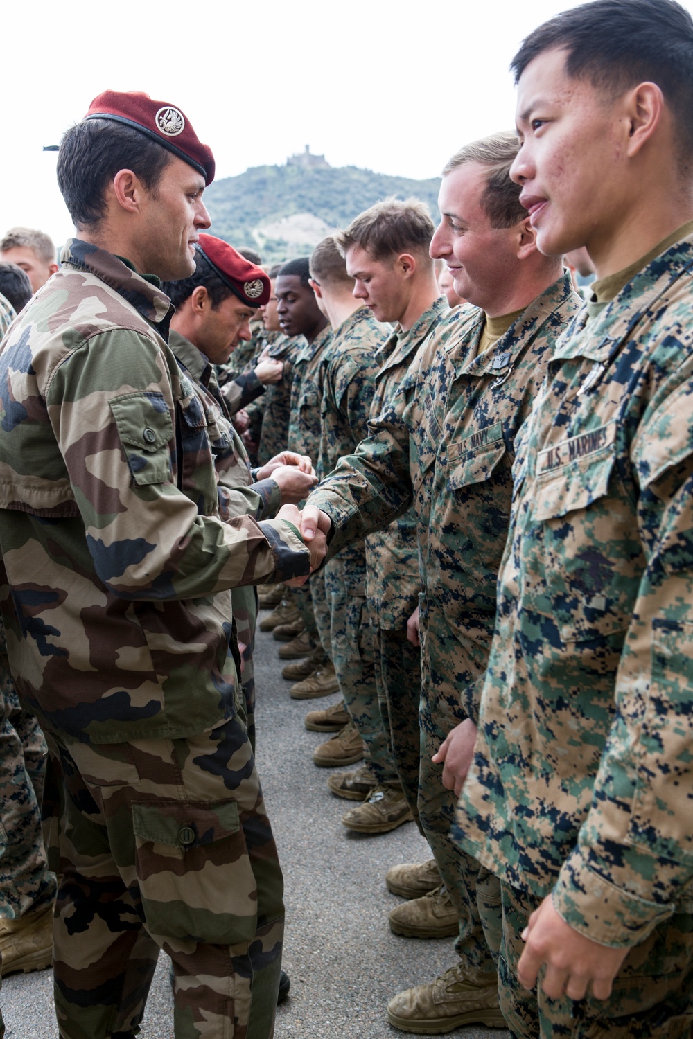 SPMAGTF-CR-AF Marines receive French Commando pins