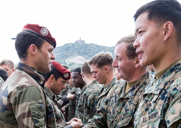 SPMAGTF-CR-AF Marines receive French Commando pins