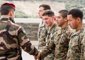 SPMAGTF-CR-AF Marines receive French Commando pins