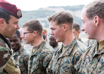 SPMAGTF-CR-AF Marines receive French Commando pins