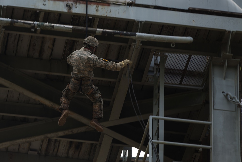 Ranger Rappels off Tower BRC 2016
