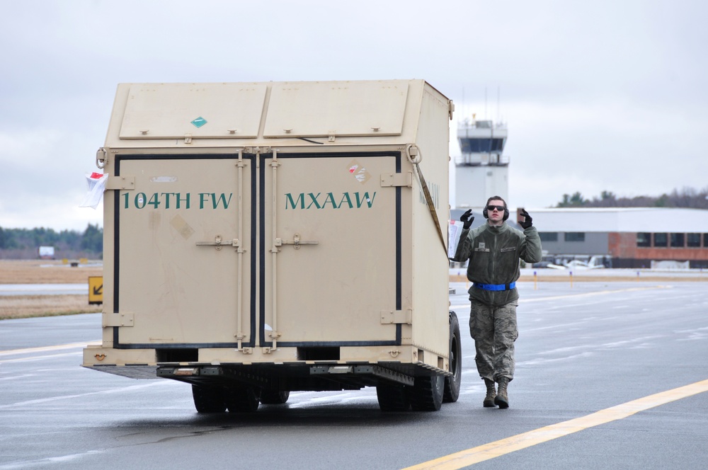 104th Fighter Wing Deploys to Europe with the help of the 9th Airlift Squadron and 103rd Airlift Wing