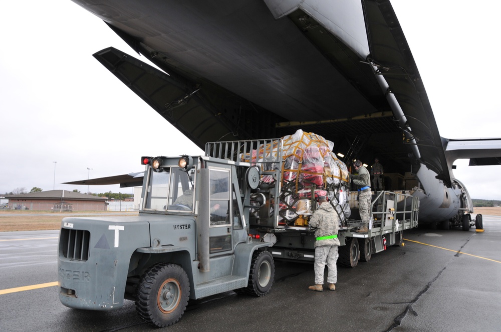 104th Fighter Wing Deploys to Europe with the help of the 9th Airlift Squadron and 103rd Airlift Wing