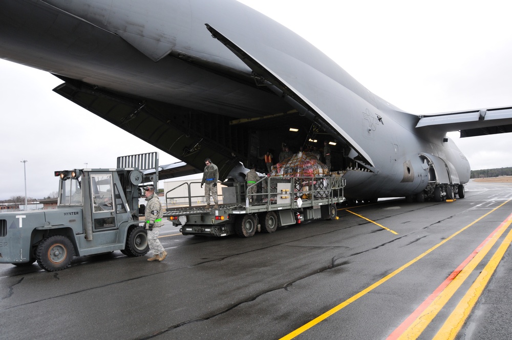 104th Fighter Wing Deploys to Europe with the help of the 9th Airlift Squadron and 103rd Airlift Wing