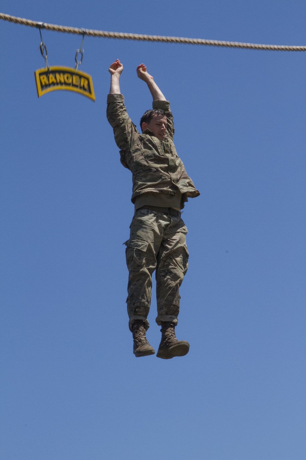 Army Ranger drops into Victory Pond