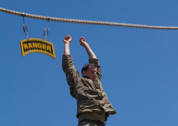 Army Ranger drops into Victory Pond