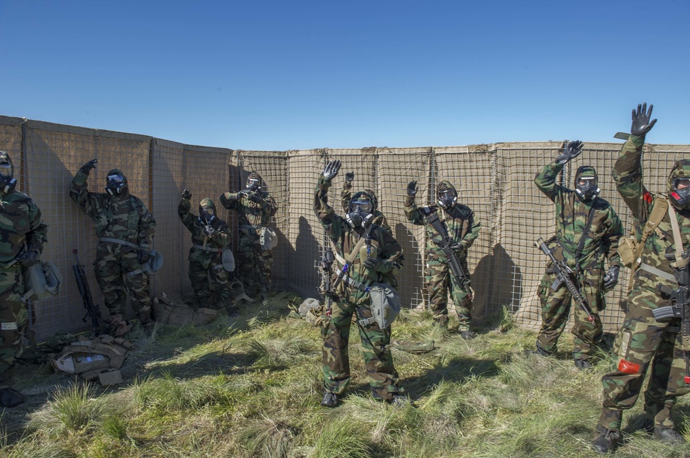 NMCB 5's Camp Patricia conducts CBR drill during FTX