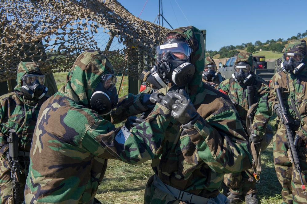 NMCB 5's Camp Patricia conducts CBR drill during FTX