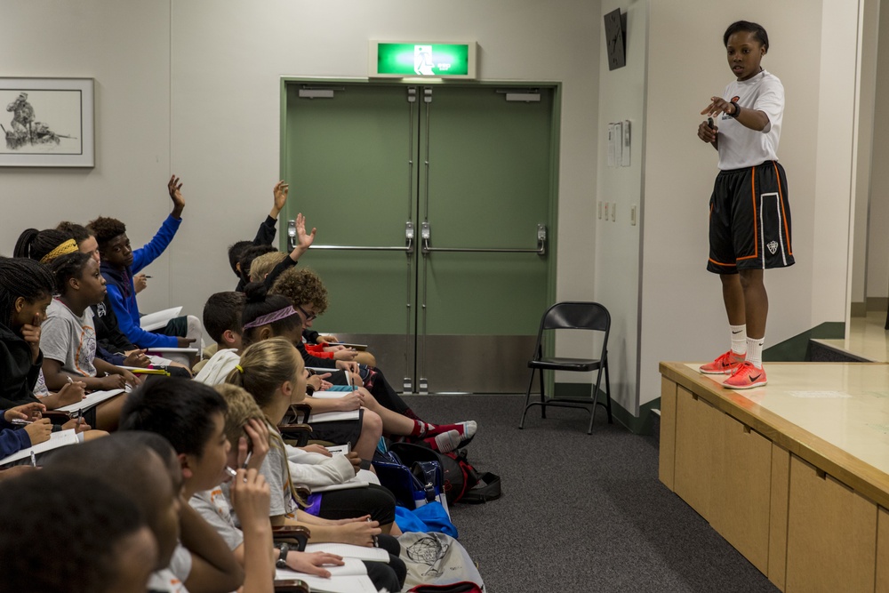 Young basketball players hit the courts with MBA