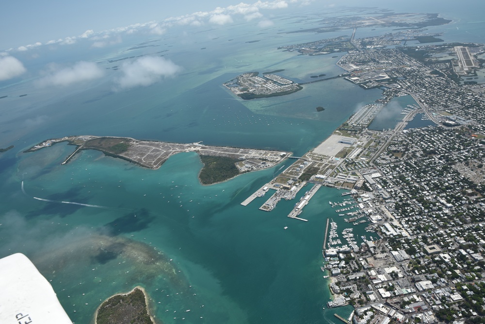 Naval Air Station Key West’s Fleming Key, left, Sigsbee Park, top, and Trumbo Point Annexes