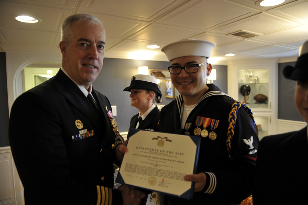 Ford Sailors Receive Navy and Marine Corps Achievement Medals