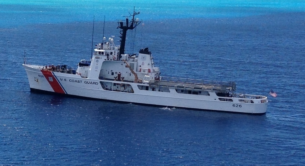 A view of the Coast Guard Cutter Dependable.