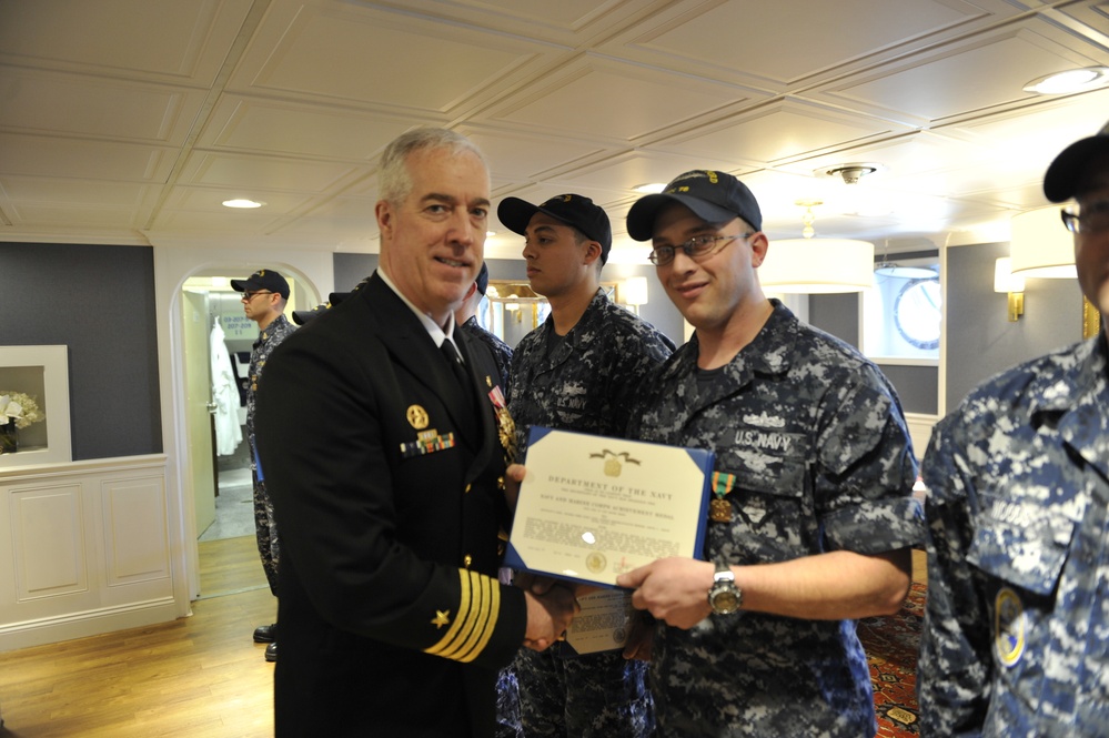 Ford Sailors Receive Navy and Marine Corps Achievement Medals