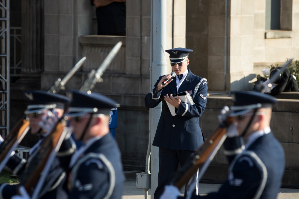 U.S. Air Force Honor Guard Drill Team performs in San Antonio
