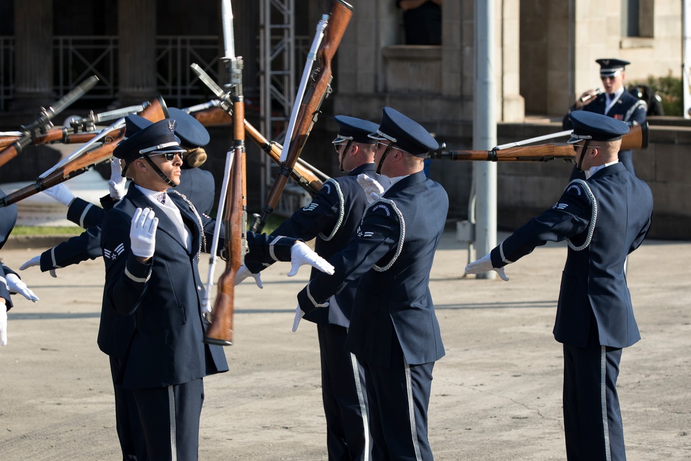 U.S. Air Force Honor Guard Drill Team performs in San Antonio