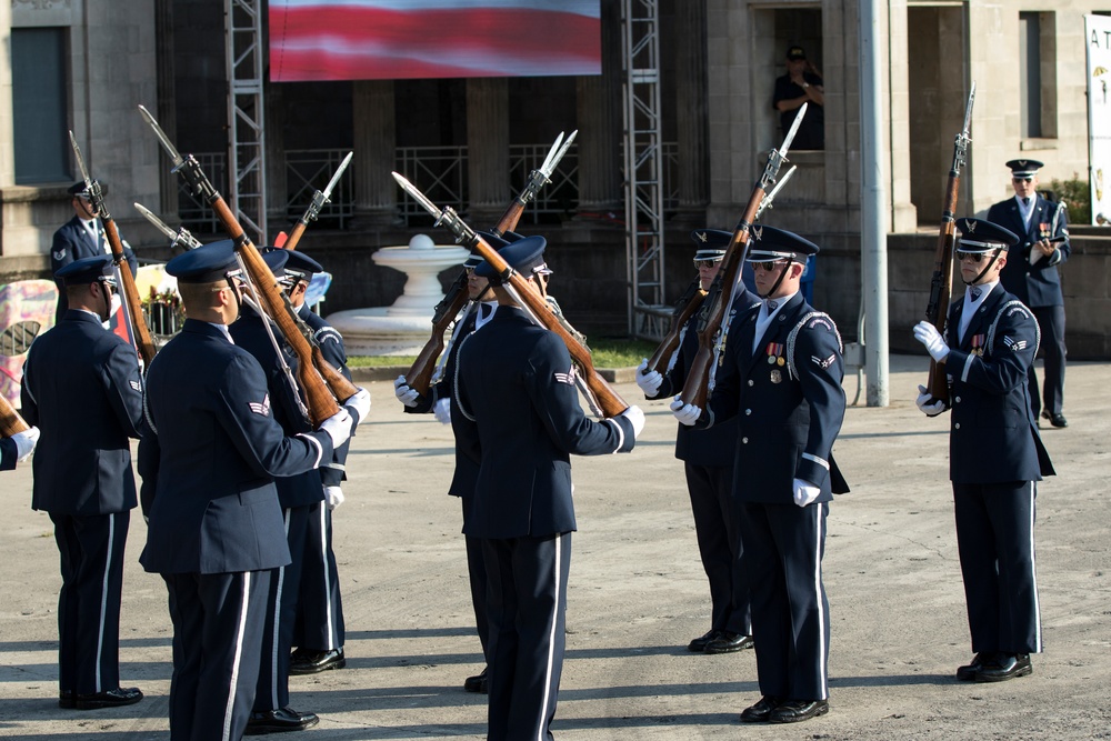 U.S. Air Force Honor Guard Drill Team performs in San Antonio