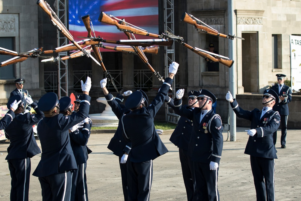 U.S. Air Force Honor Guard Drill Team performs in San Antonio