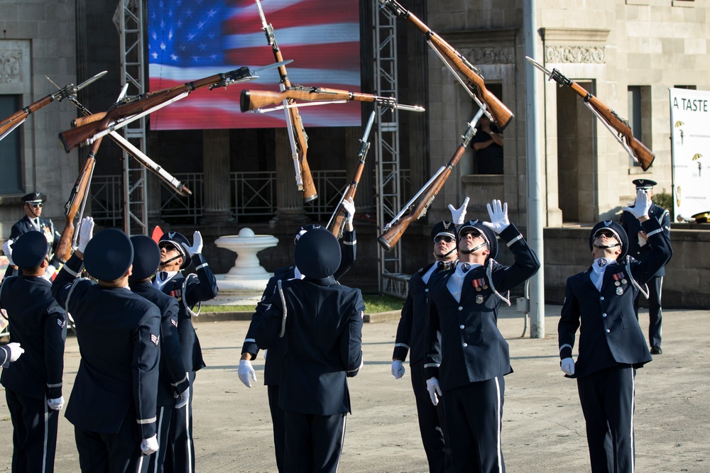 U.S. Air Force Honor Guard Drill Team performs in San Antonio