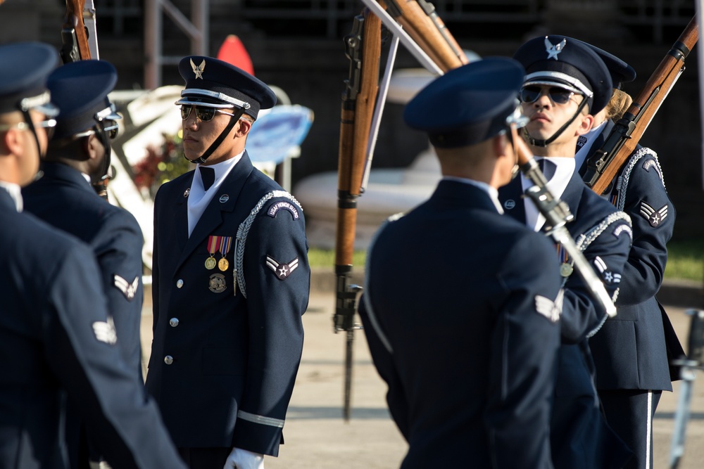 U.S. Air Force Honor Guard Drill Team performs in San Antonio