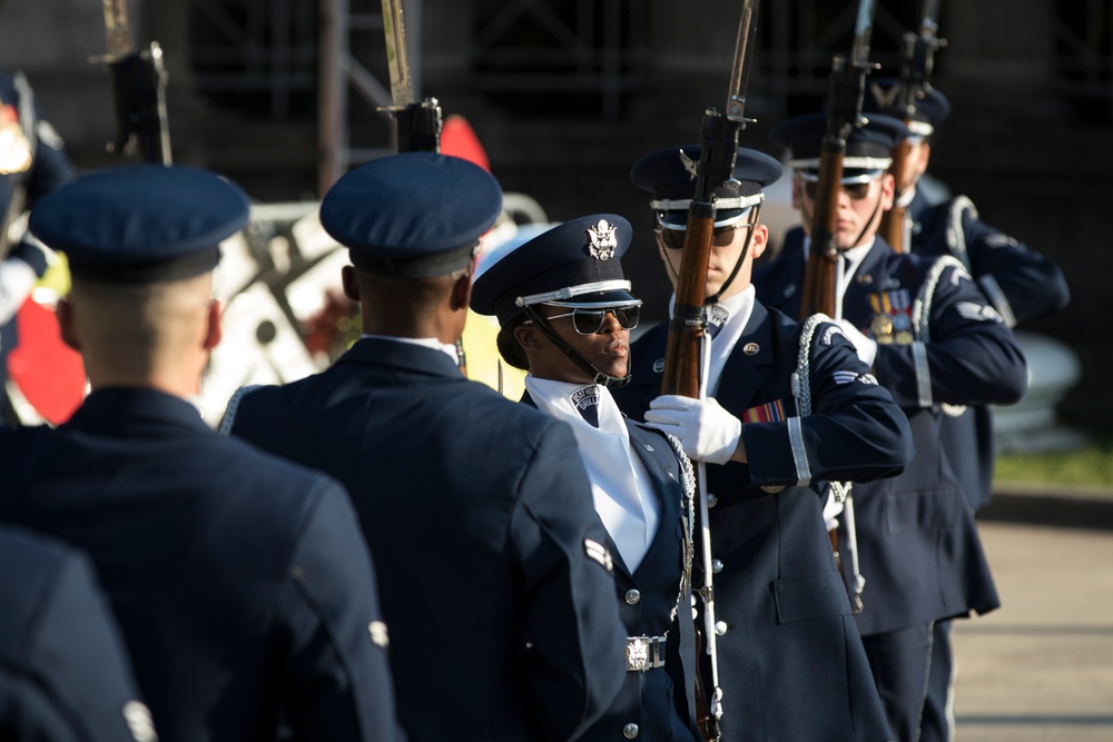 U.S. Air Force Honor Guard Drill Team performs in San Antonio