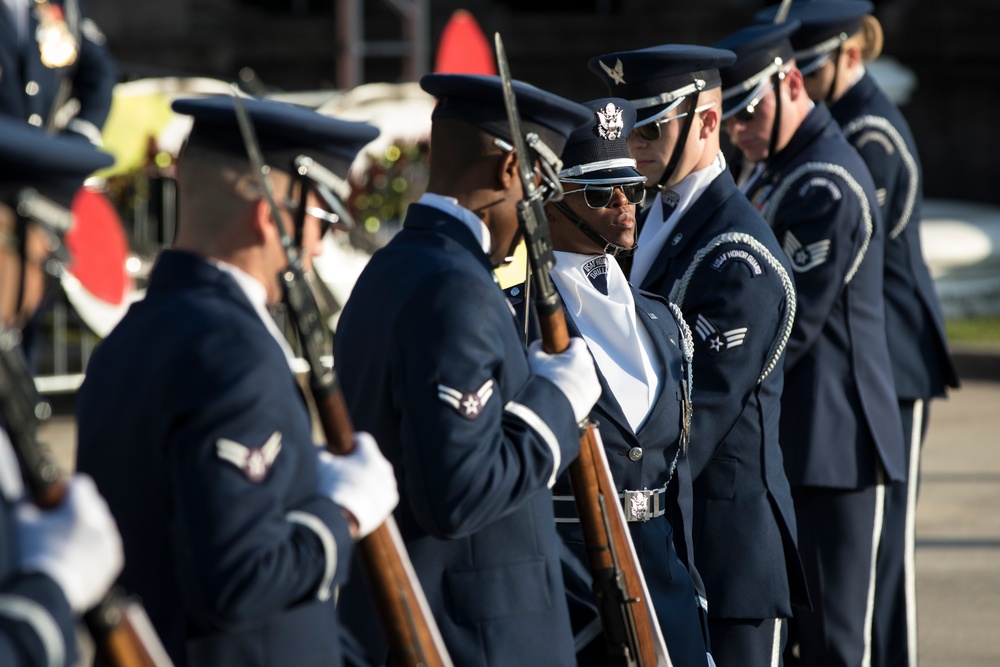 U.S. Air Force Honor Guard Drill Team performs in San Antonio