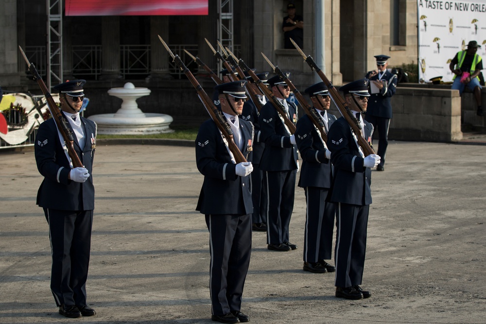 U.S. Air Force Honor Guard Drill Team performs in San Antonio