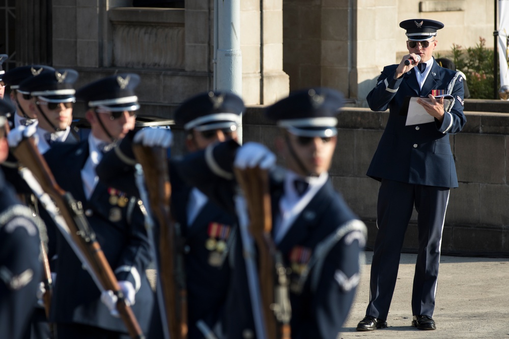 U.S. Air Force Honor Guard Drill Team performs in San Antonio