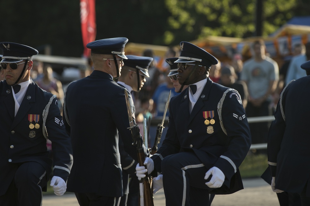 U.S. Air Force Honor Guard Drill Team performs in San Antonio