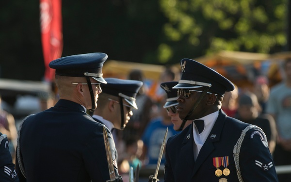 U.S. Air Force Honor Guard Drill Team performs in San Antonio