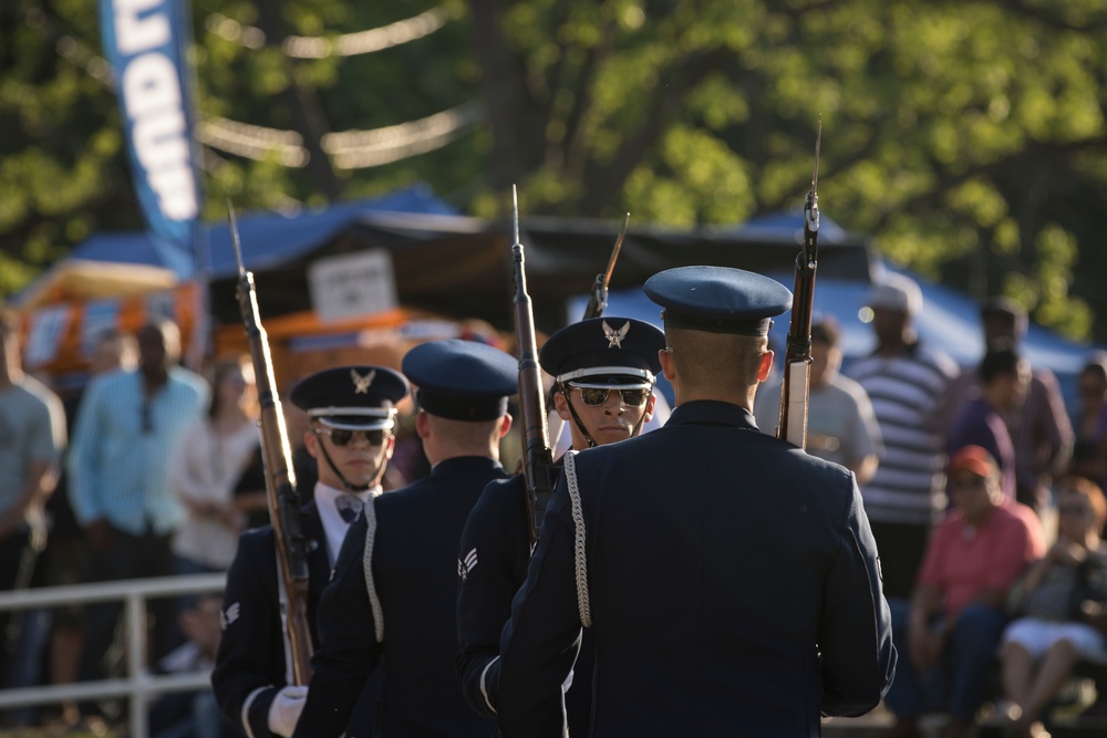 U.S. Air Force Honor Guard Drill Team performs in San Antonio