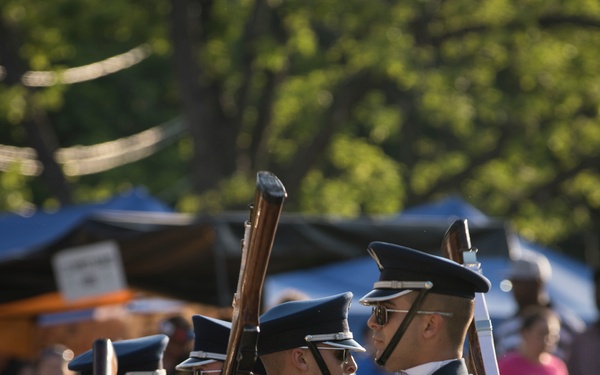U.S. Air Force Honor Guard Drill Team performs in San Antonio