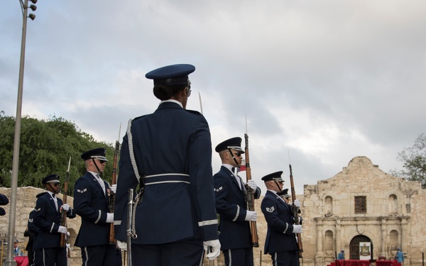 U.S. Air Force Honor Guard Drill Team performs in San Antonio