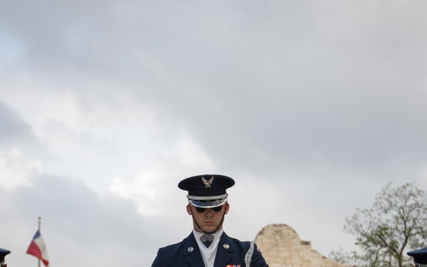 U.S. Air Force Honor Guard Drill Team performs in San Antonio