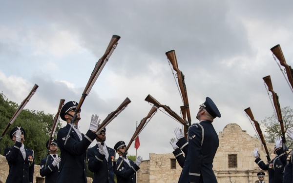 U.S. Air Force Honor Guard Drill Team performs in San Antonio