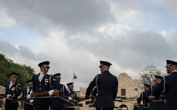 U.S. Air Force Honor Guard Drill Team performs in San Antonio