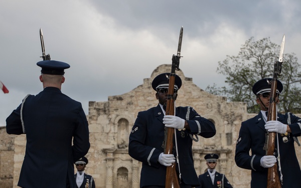 U.S. Air Force Honor Guard Drill Team performs in San Antonio