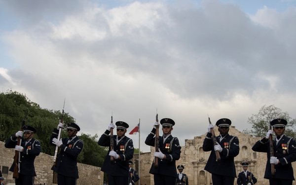 U.S. Air Force Honor Guard Drill Team performs in San Antonio