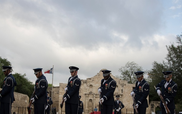U.S. Air Force Honor Guard Drill Team performs in San Antonio