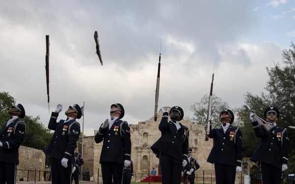 U.S. Air Force Honor Guard Drill Team performs in San Antonio
