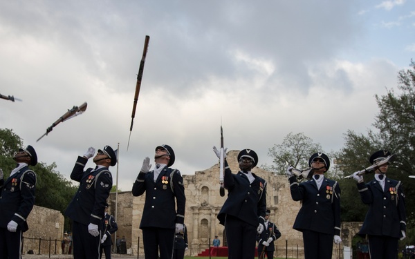 U.S. Air Force Honor Guard Drill Team performs in San Antonio