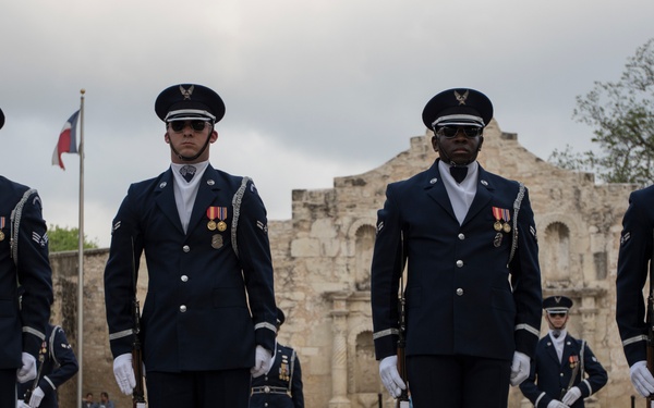 U.S. Air Force Honor Guard Drill Team performs in San Antonio