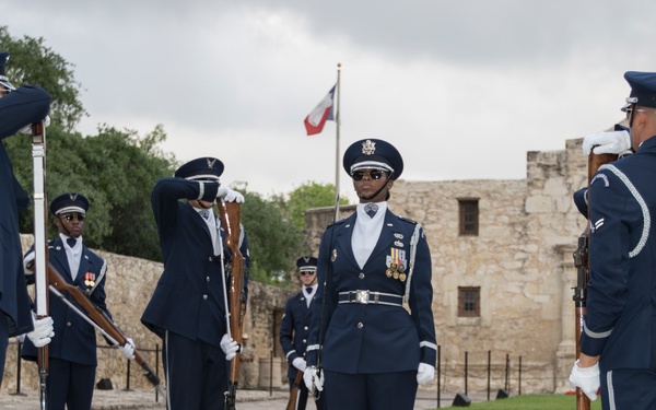U.S. Air Force Honor Guard Drill Team performs in San Antonio