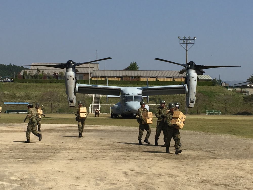 31st MEU Marines Support Government of Japan's Relief Efforts with MV-22B Osprey