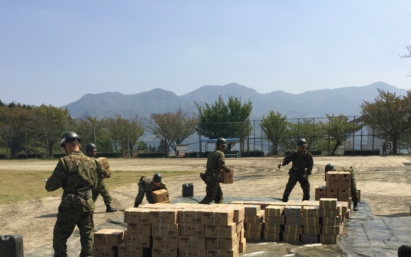 31st MEu delievers earthquake aid to Hakusui Sport Park