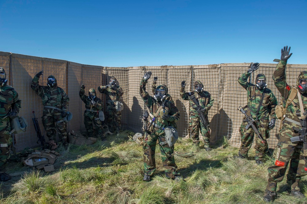 NMCB 5's Camp Patricia conducts CBR drill during FTX