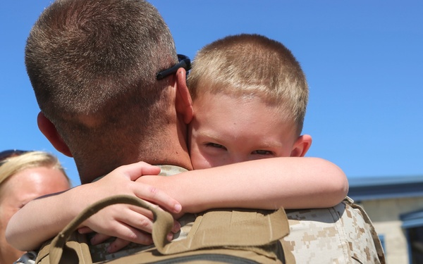 Service members with MWSS-372, VMM-363, MALS-16 return home