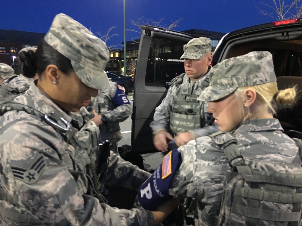 The 104th Fighter Wing Security Forces Serve and Protect at the 120th Boston Marathon