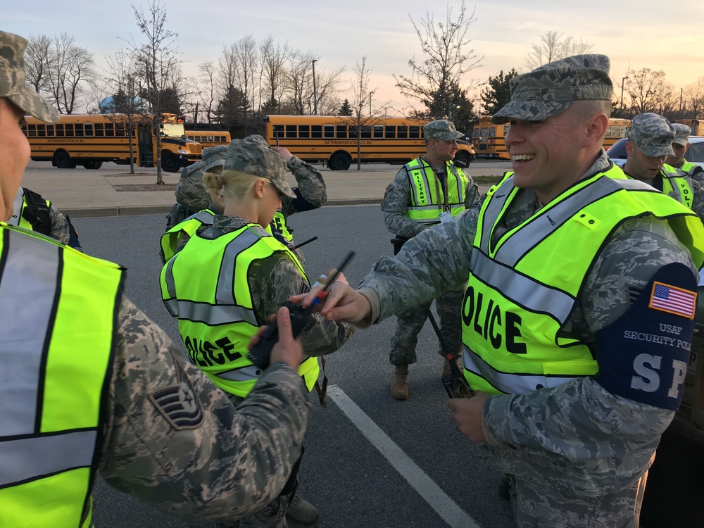 The 104th Fighter Wing Security Forces Serve and Protect at the 120th Boston Marathon