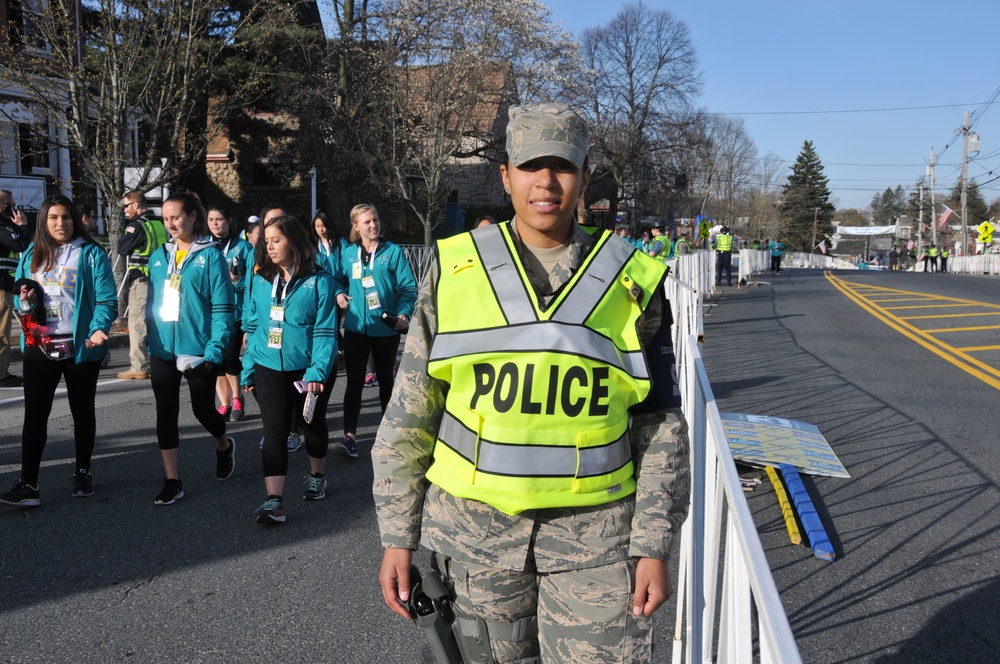 The 104th Fighter Wing Security Forces Serve and Protect at the 120th Boston Marathon