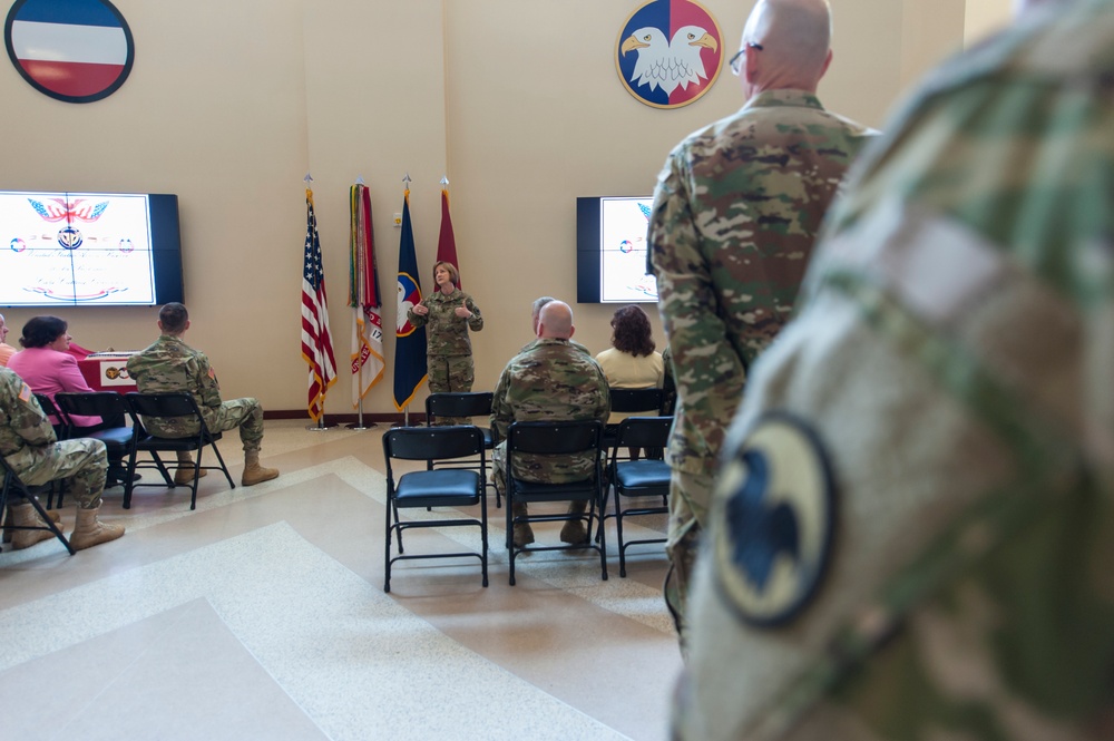 Soldiers and civilians celebrate the 108th anniversary of the U.S. Army Reserve